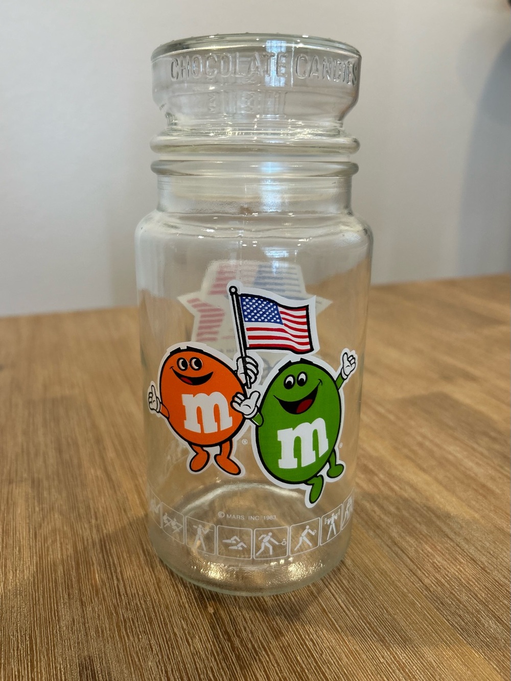 Vintage M&M’s Candy Jar Featuring 1984 Olympics.
